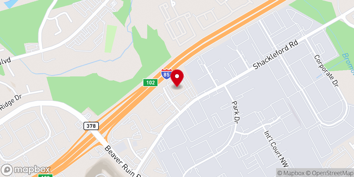 Map showing location of Atlanta everlove Church