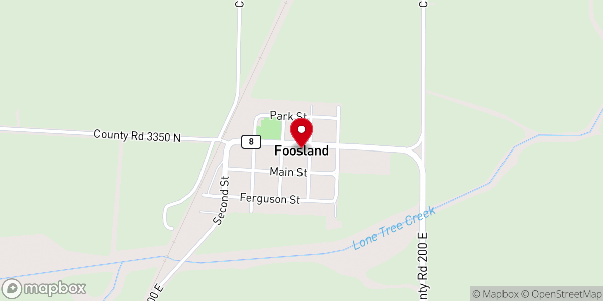 Map showing location of Foosland