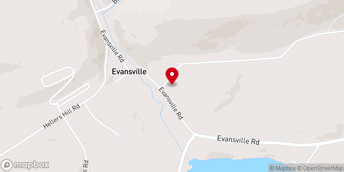 Map showing location of Evansville Community Church