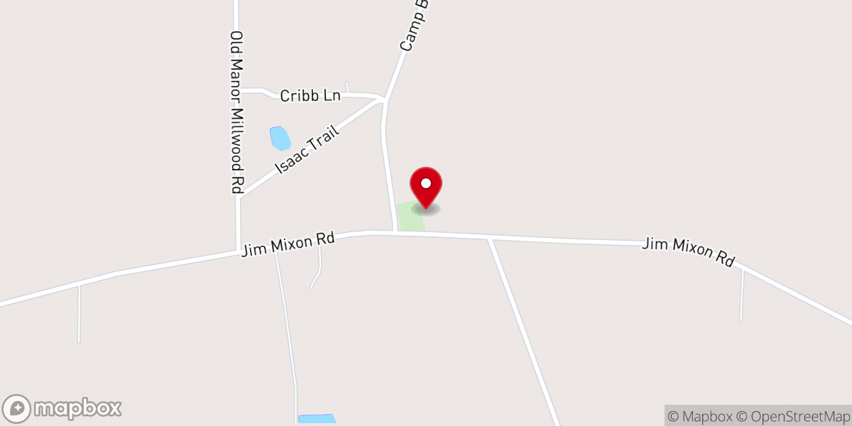 Map showing location of Manor Community Baptist Church