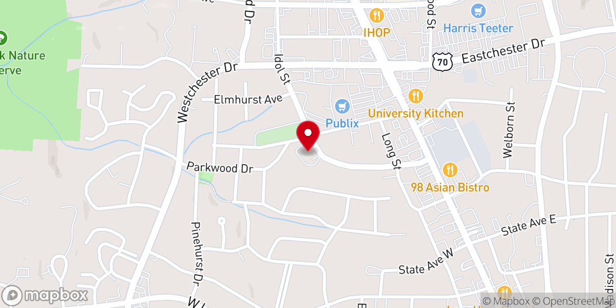 Map showing location of Lebanon United Methodist Church