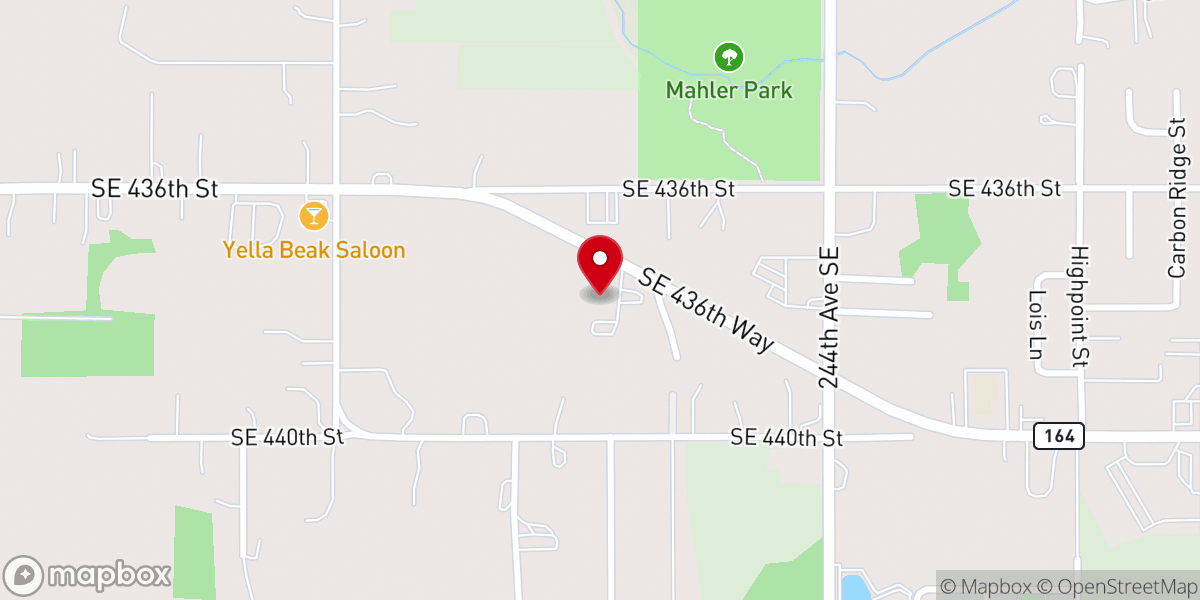 Map showing location of Hillside Community Church
