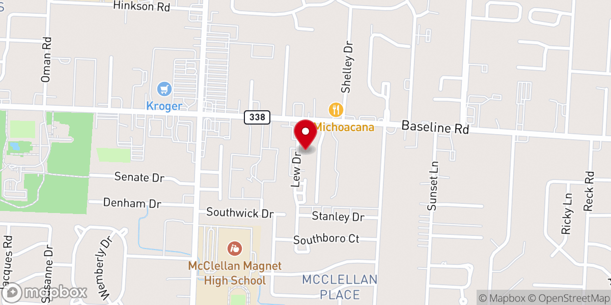 Map showing location of Church Bethania South West Little rock