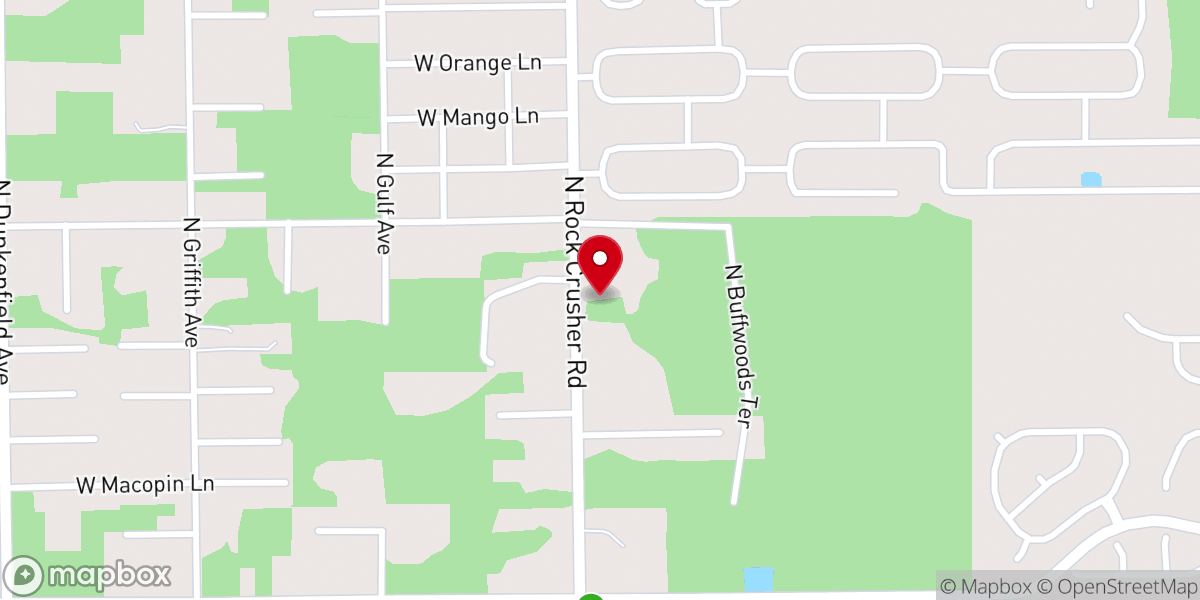 Map showing location of Rock Crusher Church