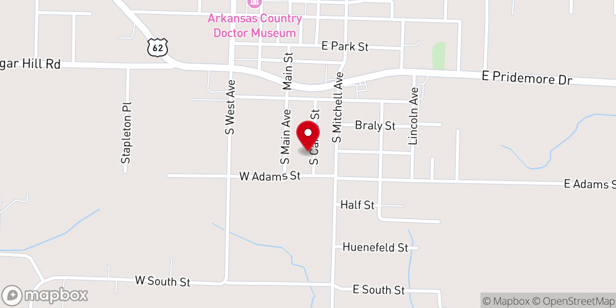 Map showing location of Lincoln Church of God