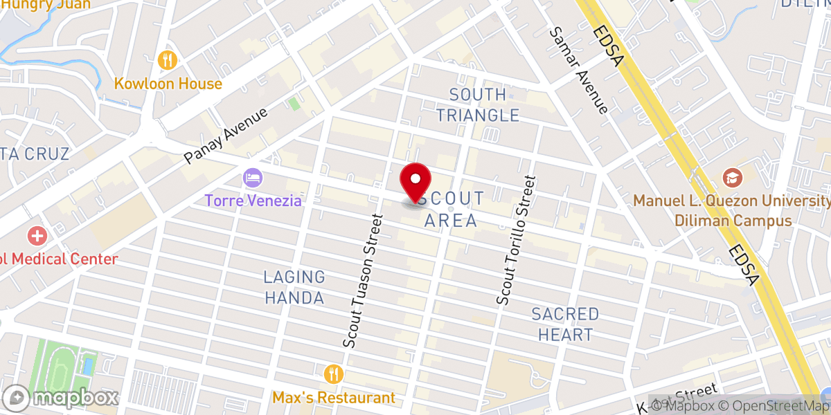Map showing location of Jesus Is Lord Church Timog, Quezon City