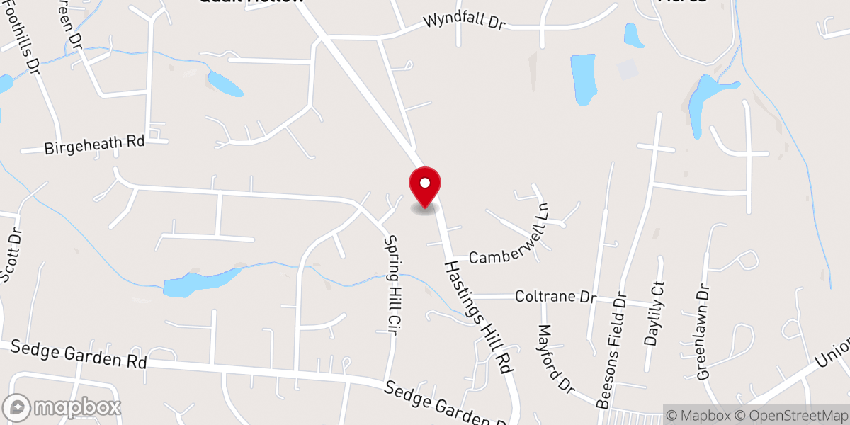 Map showing location of Sedge Garden Chapel