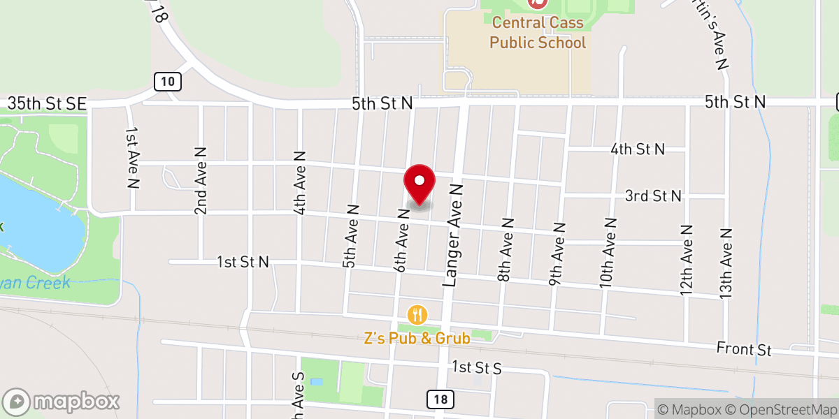 Map showing location of CrossRoads Community Evangelical Free Church