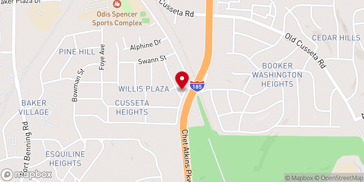 Map showing location of Word of Truth Outreach Ministries, Columbus, GA 31903