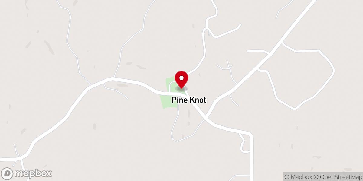 Map showing location of Pine Knott Church of Christ