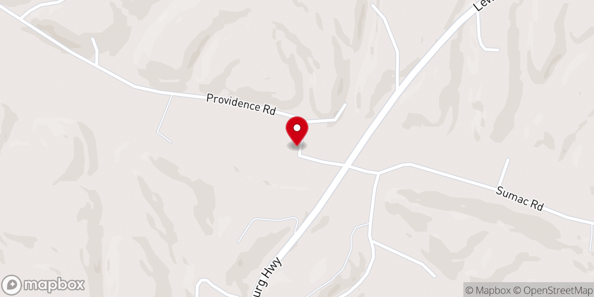 Map showing location of New Providence church of Christ