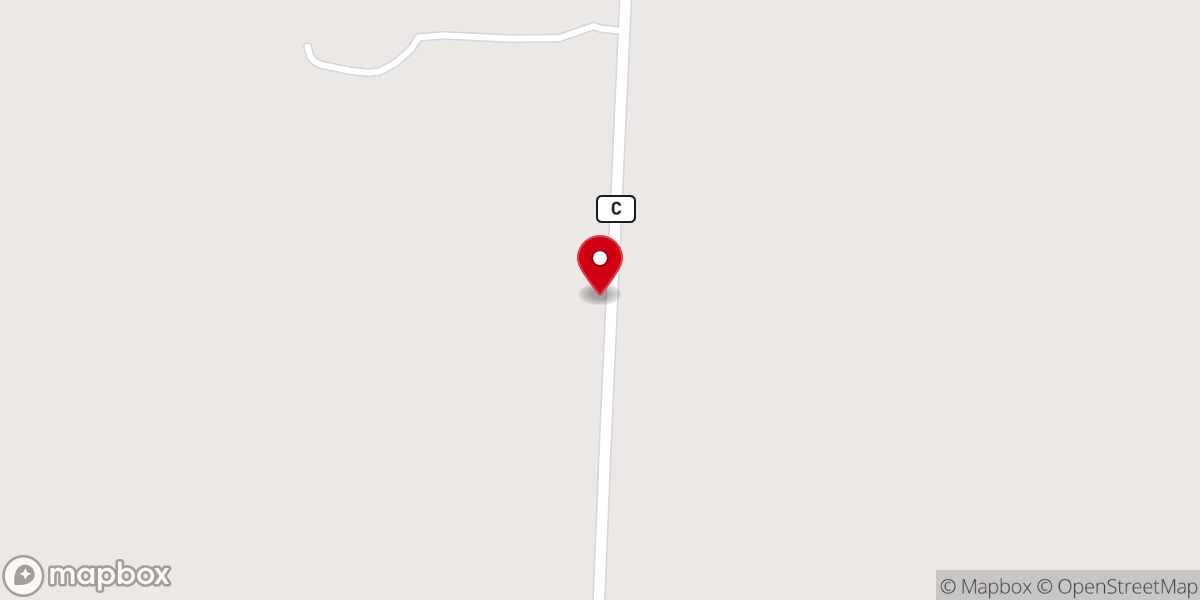 Map showing location of Blue Mound Baptist Church