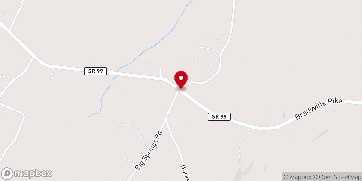 Map showing location of Donnell's Chapel