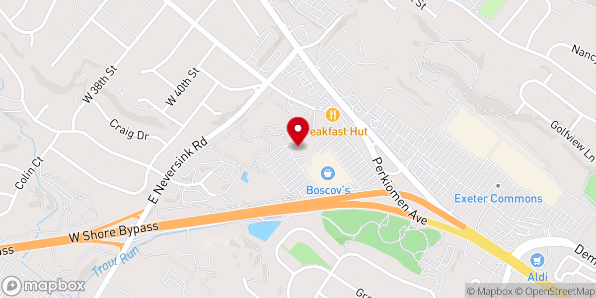 Map showing location of NorthStar United Methodist Church