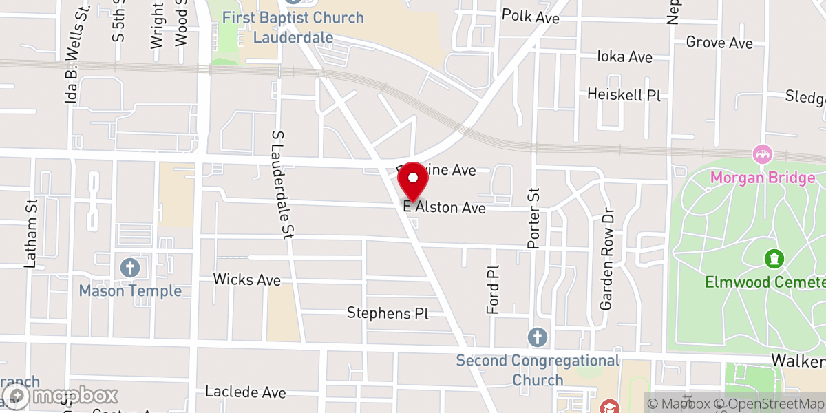 Map showing location of Bible Day Revival Church