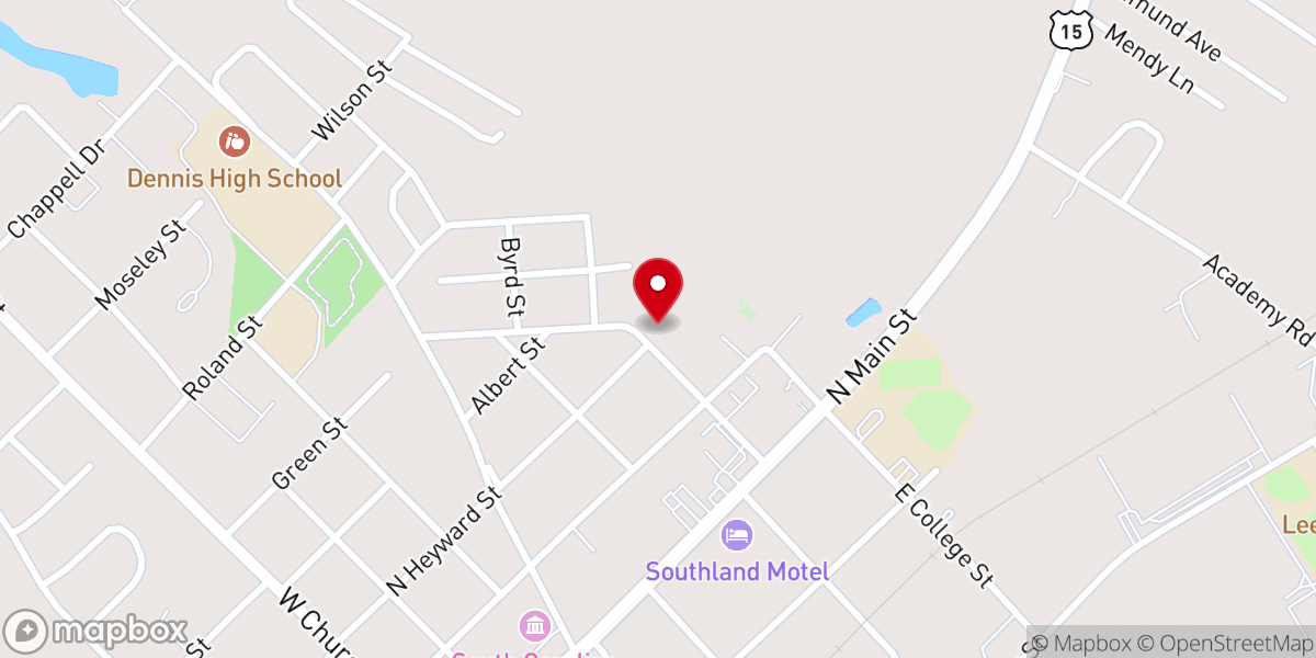 Map showing location of Mt. Hermon Missionary Baptist Church