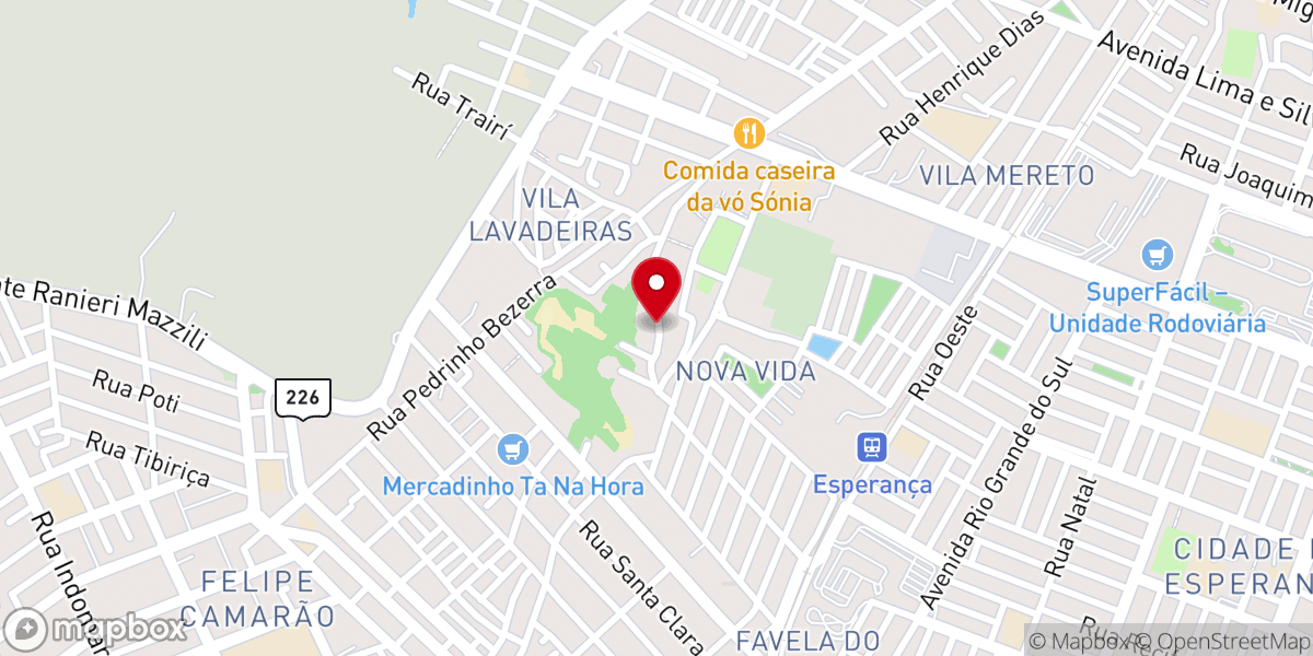 Map showing location of Igreja Evangélica Metodista Pentecostal - Congregação da Fé