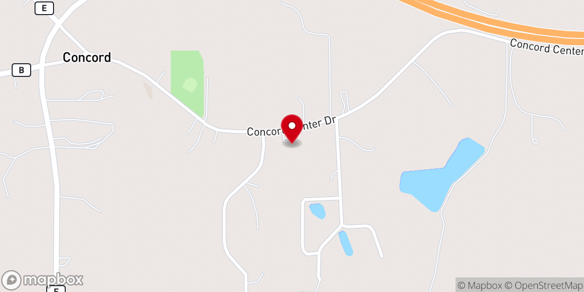 Map showing location of Summit Harvest Church