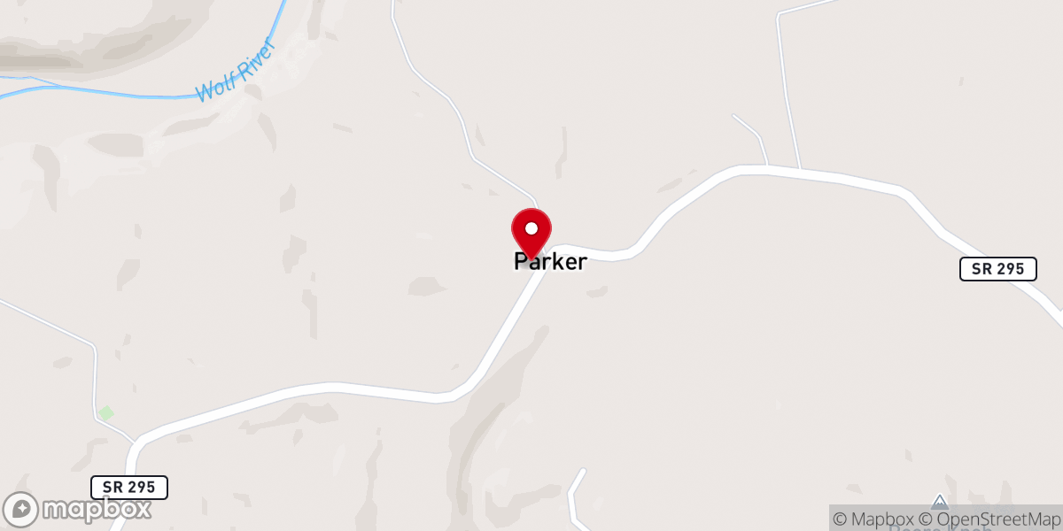 Map showing location of Parker Community Church