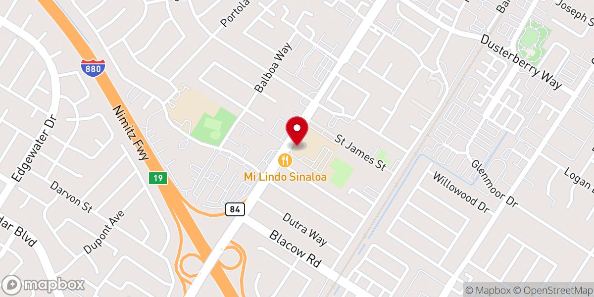 Map showing location of Harbor Light Church