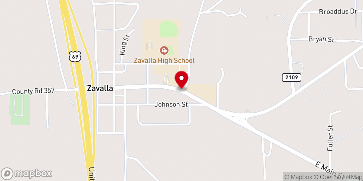 Map showing location of Abundant Life Church