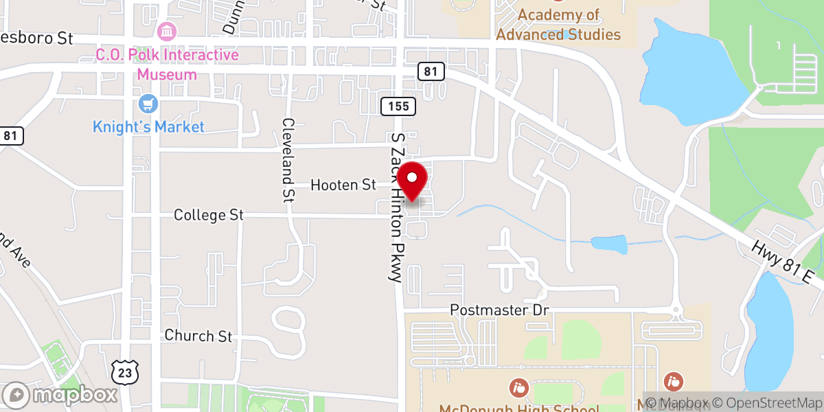 Map showing location of Connecting Point Church