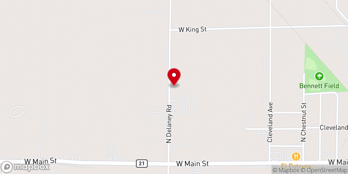 Map showing location of Gilead Baptist Church