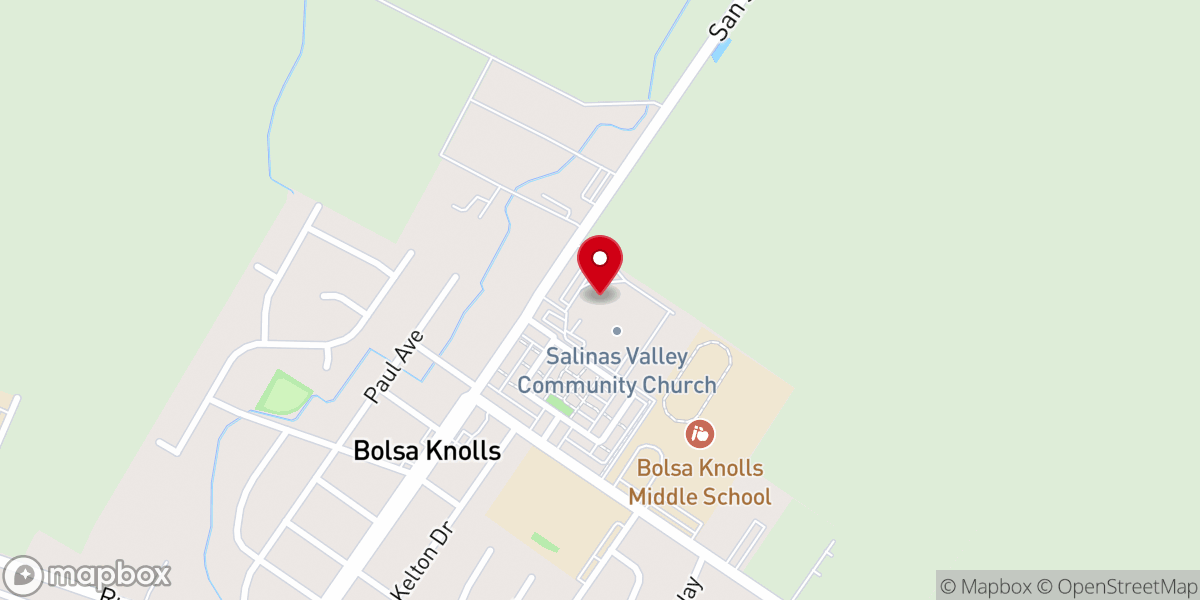 Map showing location of Comunidad de Fe a las Naciones