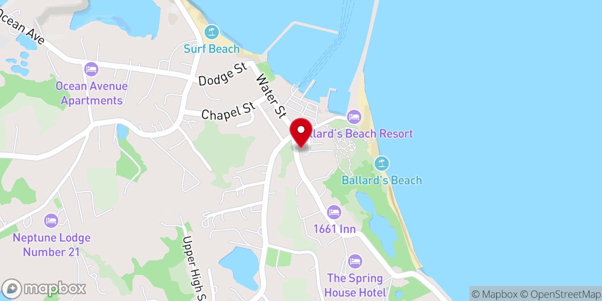 Map showing location of Harbor Church