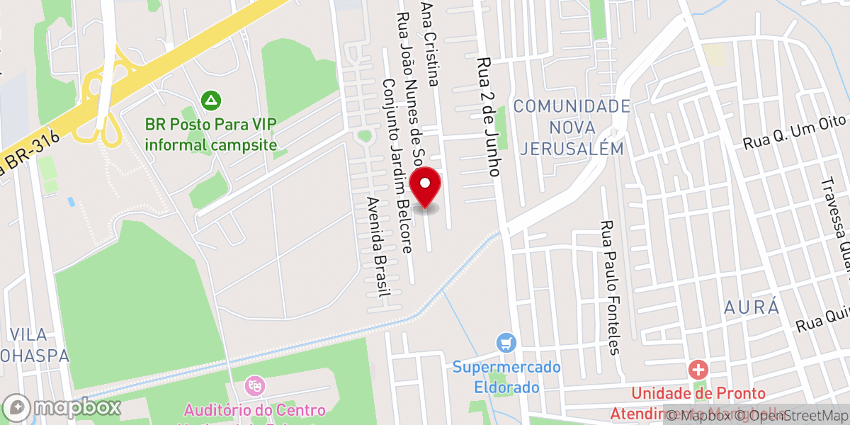 Map showing location of Igreja Evangélica Ministério Ide
