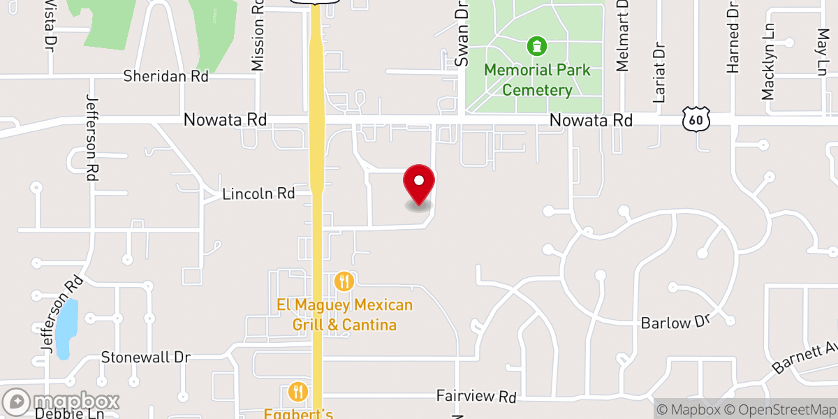 Map showing location of Bartlesville Wedding Chapel