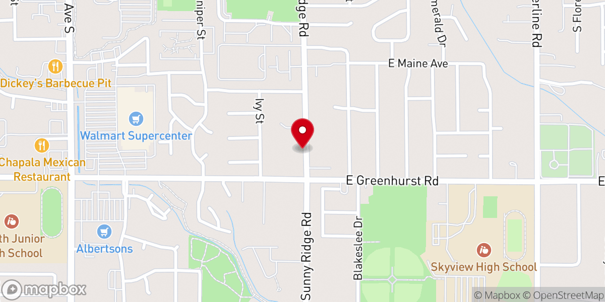 Map showing location of Sunnyridge Church