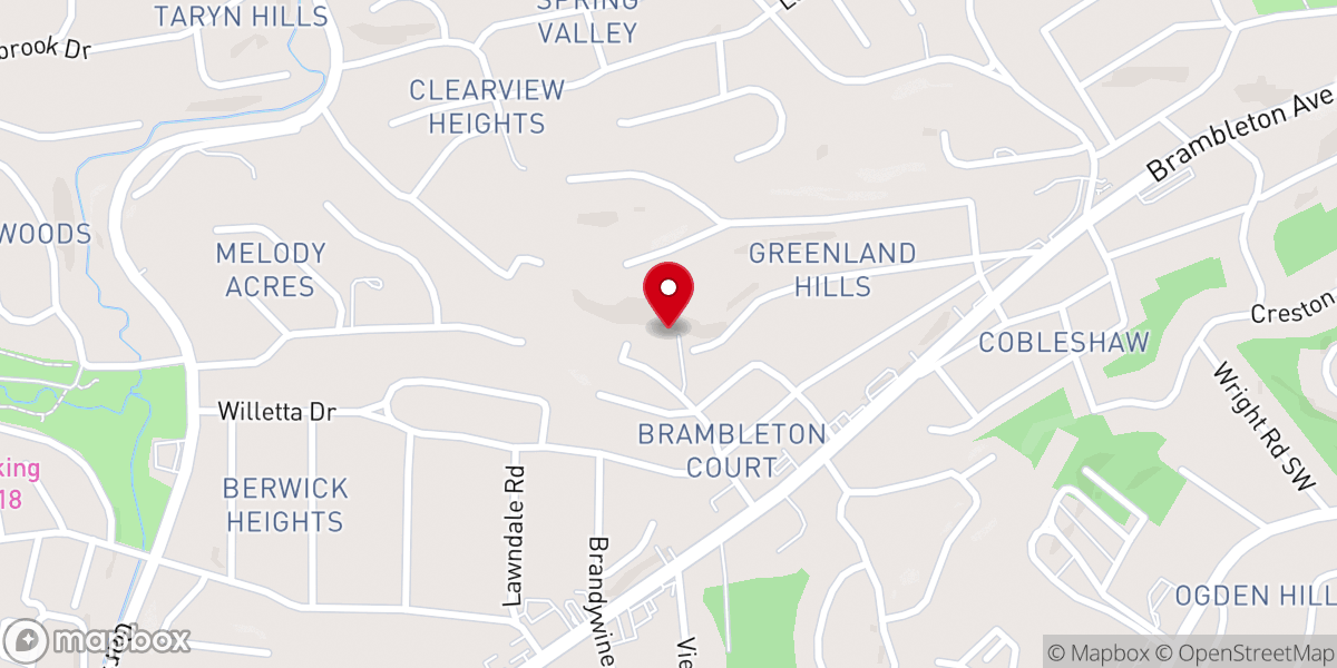 Map showing location of Knights of Columbus Hall