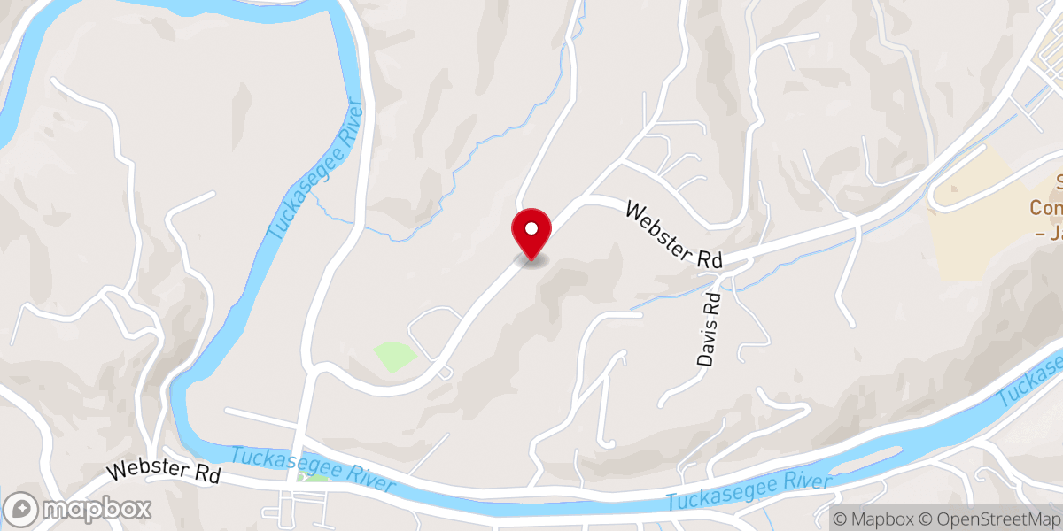 Map showing location of Webster Town Hall