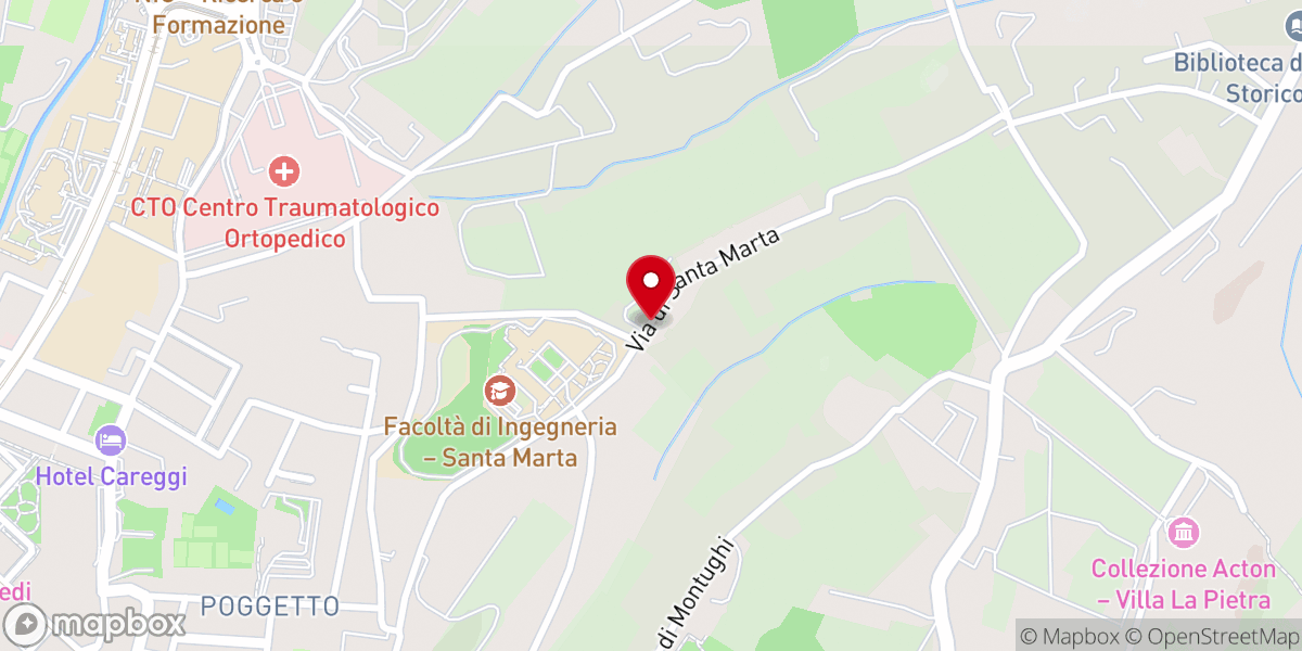 Map showing location of Monastero Cappuccine