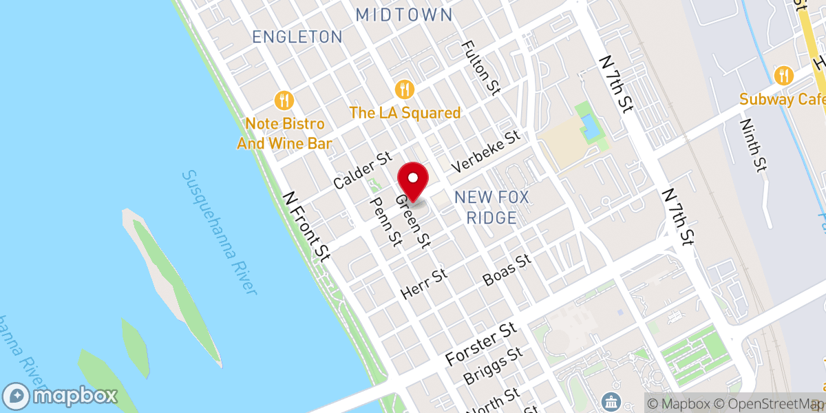 Map showing location of Second City Church