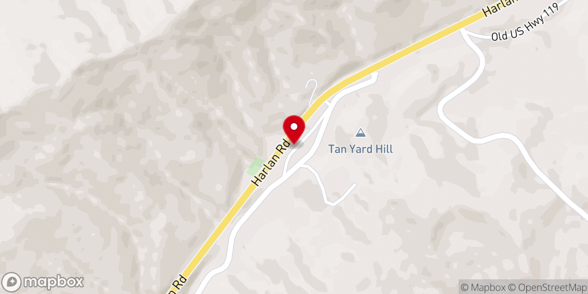 Map showing location of Tanyard Hill Pentecostal Holiness Church