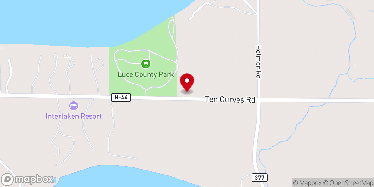 Map showing location of Lakefield Baptist Church