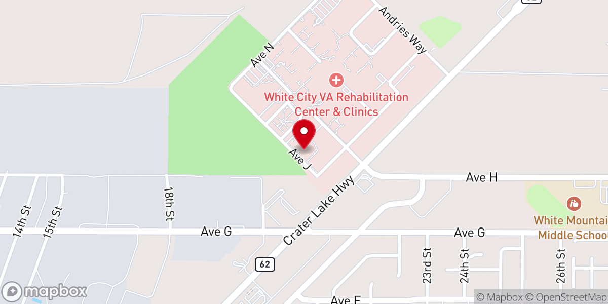 Map showing location of White City VA Chapel