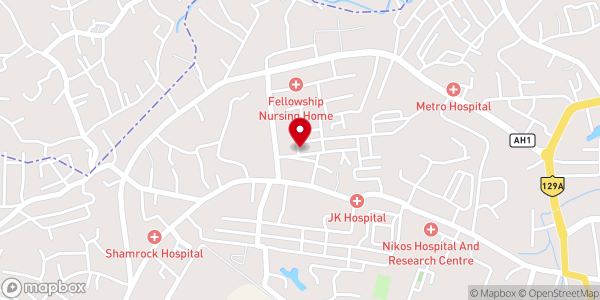 Map showing location of Suppy Fellowship, Phom Baptist Attoi Dimapur