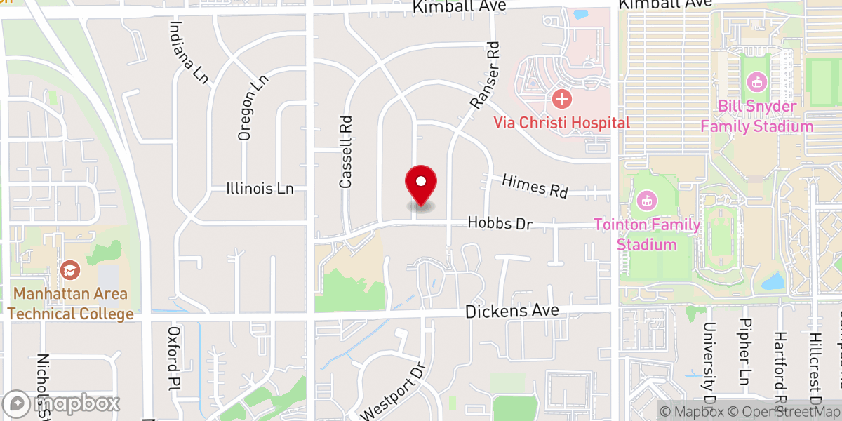 Map showing location of Hope Lutheran