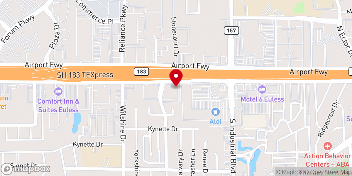 Map showing location of Texas Fort Worth Mission Office
