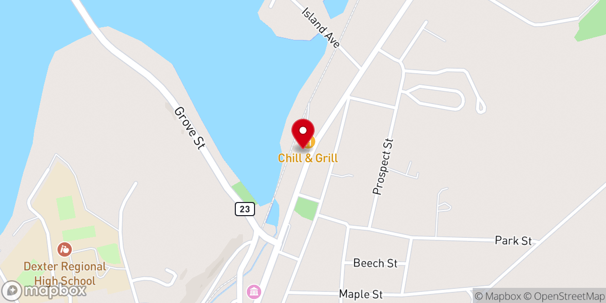 Map showing location of Dexter Fire Department