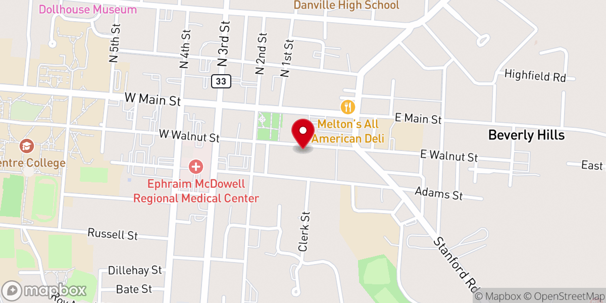 Map showing location of St James AME Church