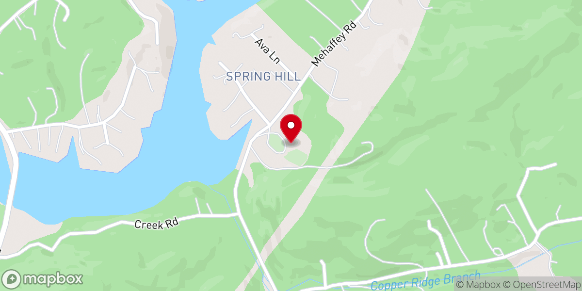 Map showing location of Springhill Missionary Baptist Church
