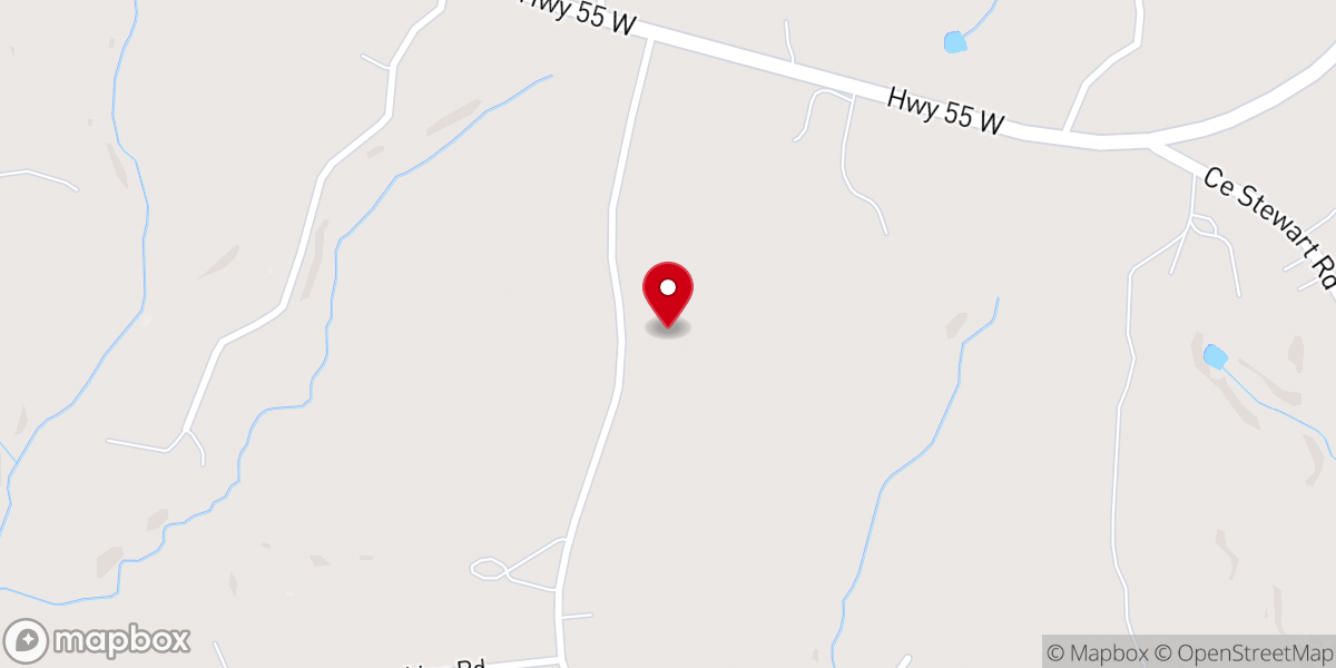 Map showing location of Ramah Presbyterian Church