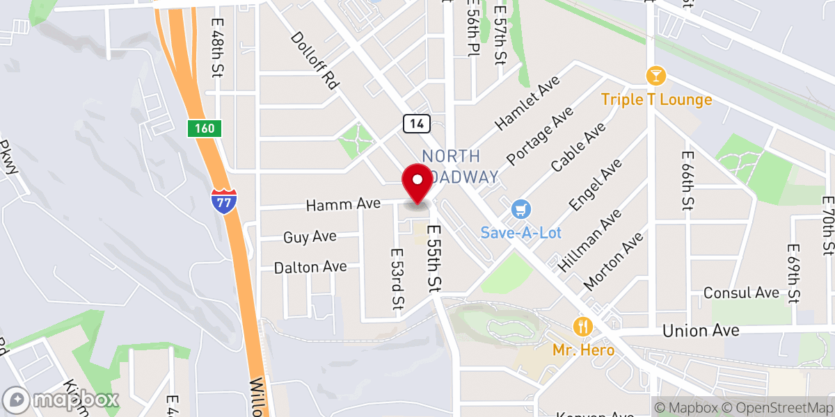 Map showing location of Our Lady of Lourdes Parish