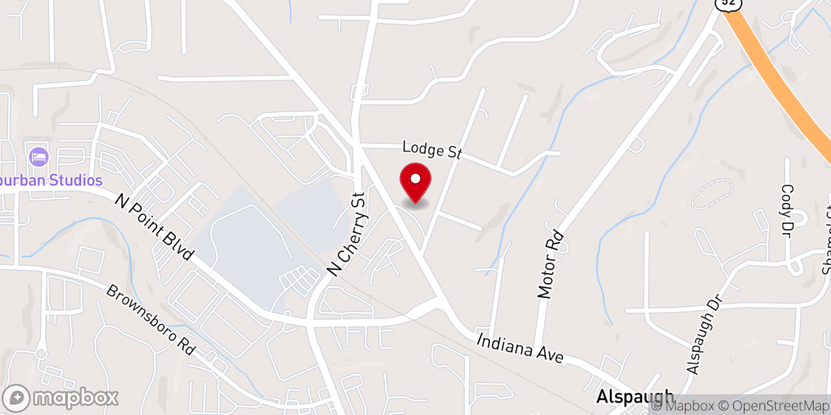 Map showing location of Marvin United Methodist Church