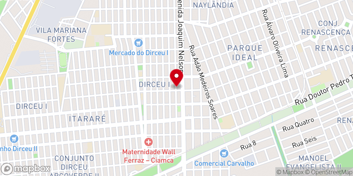 Map showing location of Comunidade Nossa Senhora do Carmo