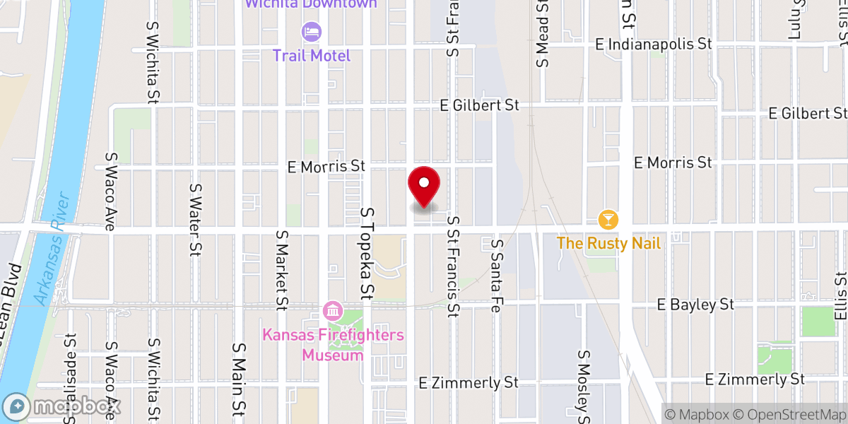 Map showing location of Emporia Avenue Church of Christ